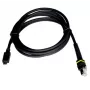 Įkrovimo kabelis ACT CBA-U61-S07ZAR, skirtas Zebra brūkšninių kodų skaitytuvui — USB-C į RJ-45, 2,13 m