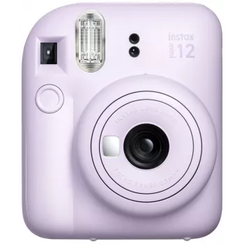 Momentinis fotoaparatas Fujifilm Instax Mini 12 Purple — nuotrauka 86×54 mm, plėvelė 62×46 mm, 60 mm židinio nuotolis
