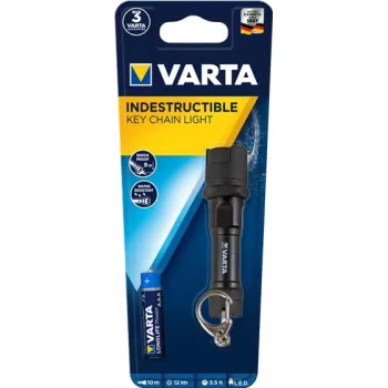 Raktų pakabuko žibintuvėlis Varta 16701 101 421 juodas LED atsparus smūgiams IPX4