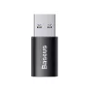 Adapter Baseus Ingenuity USB Type-A (lizdas) į USB Type-C (kištukas) 10 Gbit/s, juodas, 14×22×8 mm