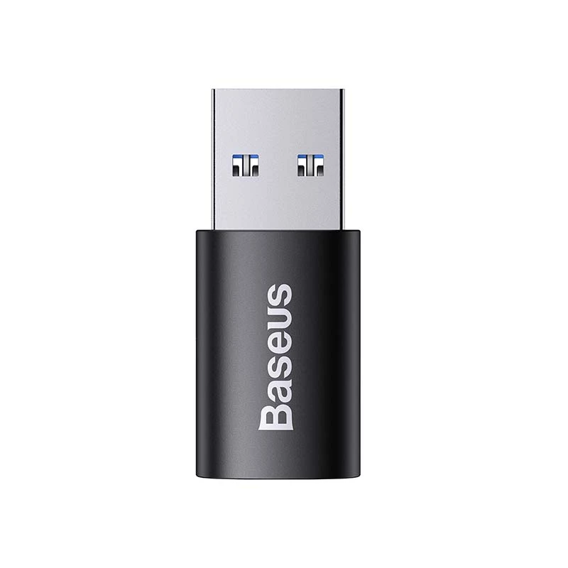 Adapter Baseus Ingenuity USB Type-A (lizdas) į USB Type-C (kištukas) 10 Gbit/s, juodas, 14×22×8 mm