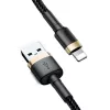 Baseus Cafule kabelis USB Lightning 1.5 A 2m (auksinė+juoda)