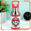 Paladone Super Mario metalinis vandens butelis su šiaudeliu