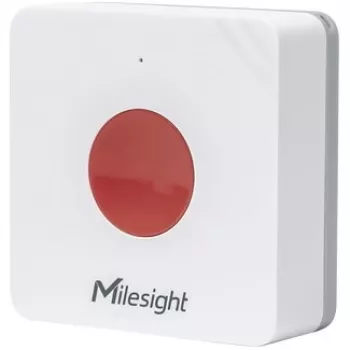 Belaidis medicininis pagalbos mygtukas Milesight WS101915M, maitinamas baterijomis LiCoO2, 50×50×18 mm, baltas