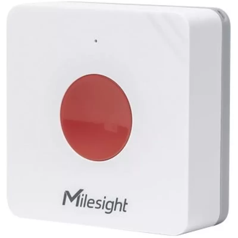 Belaidis medicininis pagalbos mygtukas Milesight WS101915M, maitinamas baterijomis LiCoO2, 50×50×18 mm, baltas