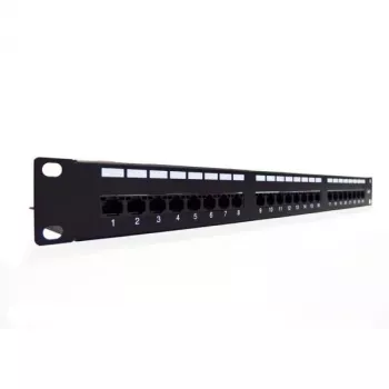 DIGITUS Professional DN-91624U - pataisų skydelis - RJ-45 X 24 - juoda, RAL 9005 - 1U (19 inch)