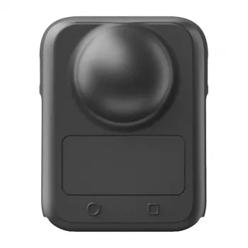 Silikoninis dėklas su objektyvo dangteliu PULUZ, skirtas DJI Osmo 360 (juodas)