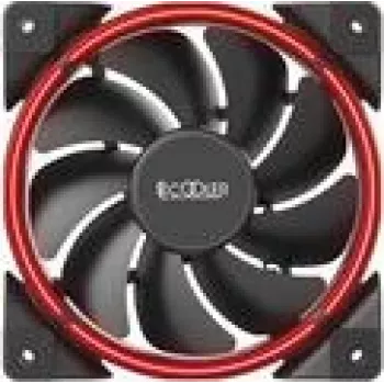120 mm PCCOOLER CORONA-RED korpuso ventiliatorius, 1000–1800 aps./min., raudonas LED
