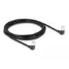 DeLOCK RJ45 tinklo kabelis Cat.6A S/FTP plonas 90° žemyn 3 m juodas