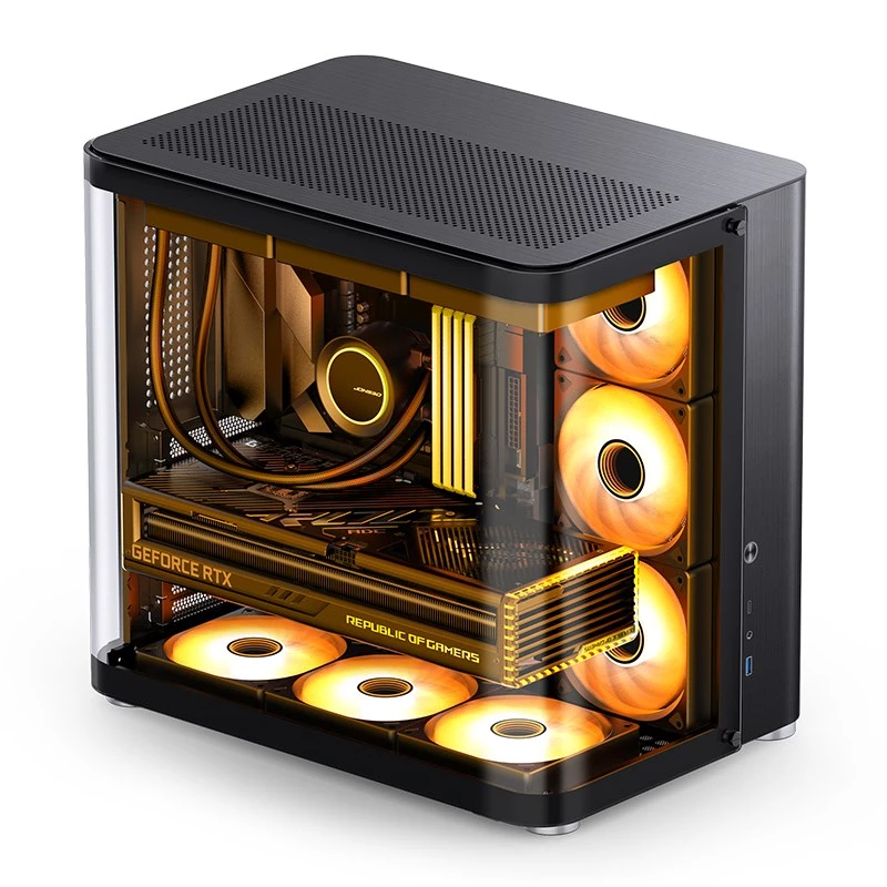 PC korpusas Jonsbo TK-2 2.0 Midi Tower Juoda