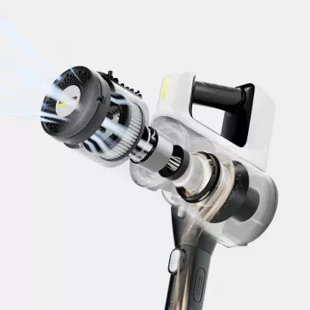 Vertikalus dulkių siurblys Kärcher VCS 3 Nano — baterinis, HEPA filtras, be maišelio 0,6 l, 2,5 Ah, juodas