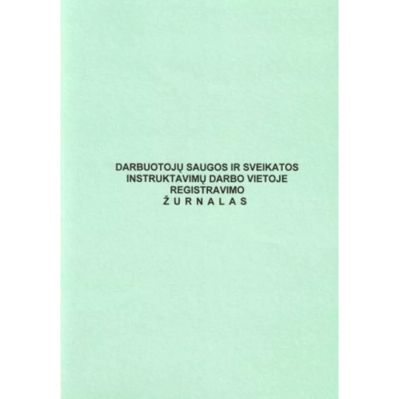 Darbo vietos saugos ir sveikatos instrukcijų žurnalas, A4, 24 puslapiai (0720-024)