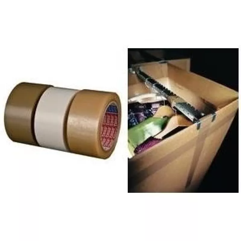 Pakavimo juosta Tesa 4124 PVC 75 mm x 66 m — atspari plyšimui, stipriai limpa