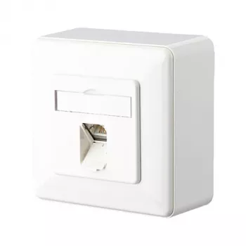 METZ CONNECT BTR E-DAT C6 8(8) AP - sieninė dėžutė - RJ-45 - gryna balta, RAL 9010 (1307370002-I)
