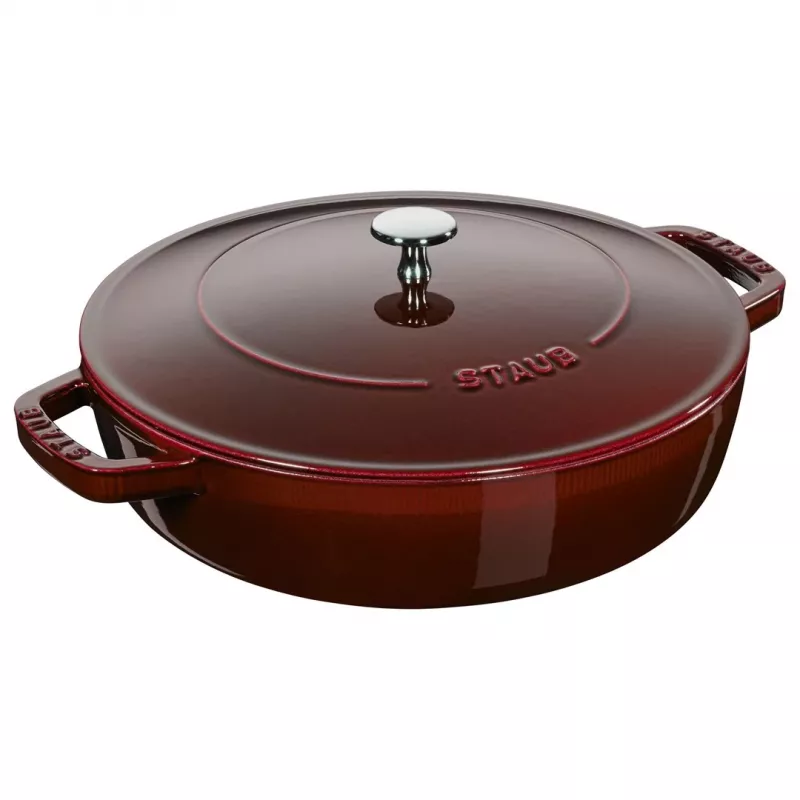 Gili kepimo keptuvė su dangčiu Staub - 28 cm Granatų spalva