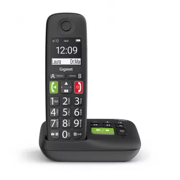 Gigaset E290A Analoginis/DECT telefonas Skambintojo ID Juodas
