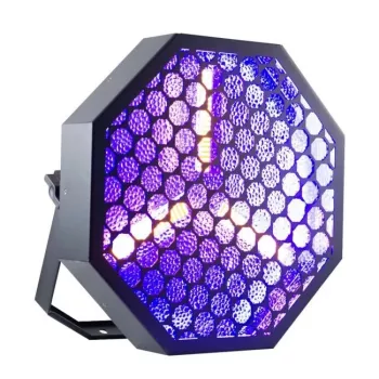 LED prožektorius Light4Me LUMEN OCTO retro dizainas — 200W, 51 šviesos diodas, Powercon įvestis/išvestis, IP20, aliuminio korpusas