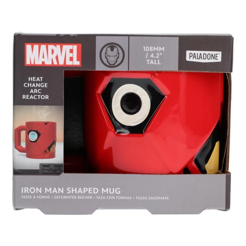 Puodelis Paladone Iron Man formos raudonas 0,5 l vienetinis