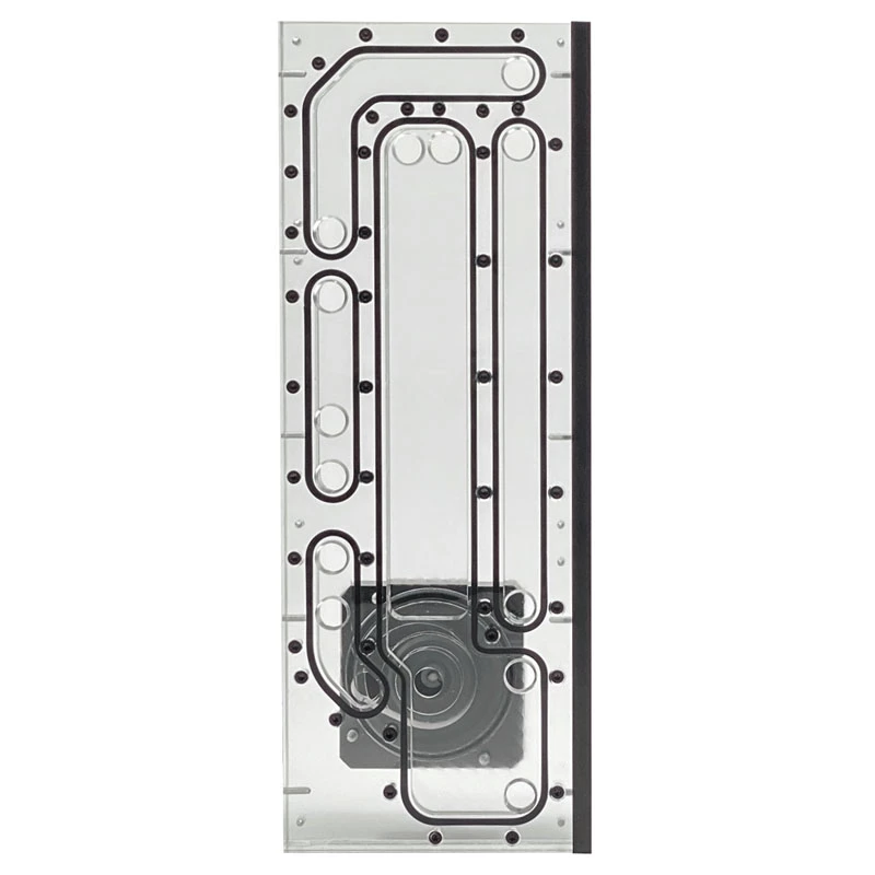 Stealkey Customs SK-Crossflow, skirtas Lian Li - O11D XL Evo Distroplate D5/DDC - akrilas