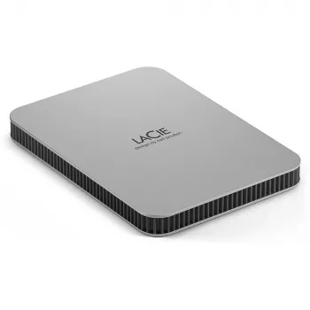 LaCie Mobile Drive 1TB išorinis kietasis diskas, nešiojamas – Mėnulio sidabro, USB-C 3.2, skirtas PC ir Mac, pagamintas iš perdirbtų medžiagų, su Adobe All Apps Plan ir R