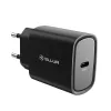 Tellur 20W USB-C PD sieninis įkroviklis, juodas