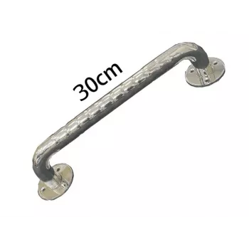 Gofruotas nerūdijančio plieno vonios turėklas 30 cm