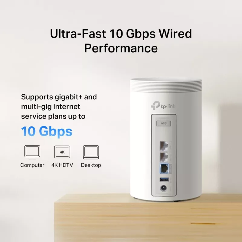 TP-LINK Deco BE68 (3 vnt.) Wi‑Fi 7 tinklinis maršrutizatorių rinkinys