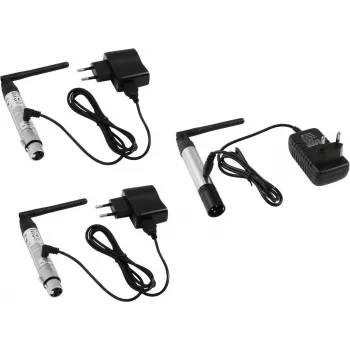 Apšvietimo DMX belaidis rinkinys EUROLITE QuickDMX Set Sender 1x + Receiver 2x (modelis 20000027)