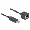 Nuosekliojo ryšio laidas DeLOCK 64163 USB 2.0 Type-A į RS-232 RJ45 50 cm juodas