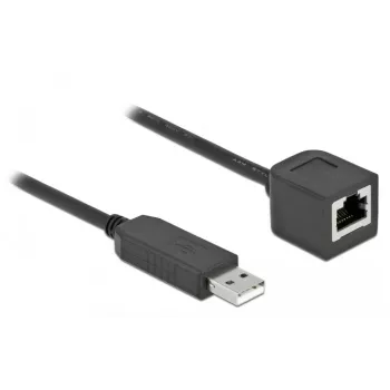 Nuosekliojo ryšio laidas DeLOCK 64163 USB 2.0 Type-A į RS-232 RJ45 50 cm juodas
