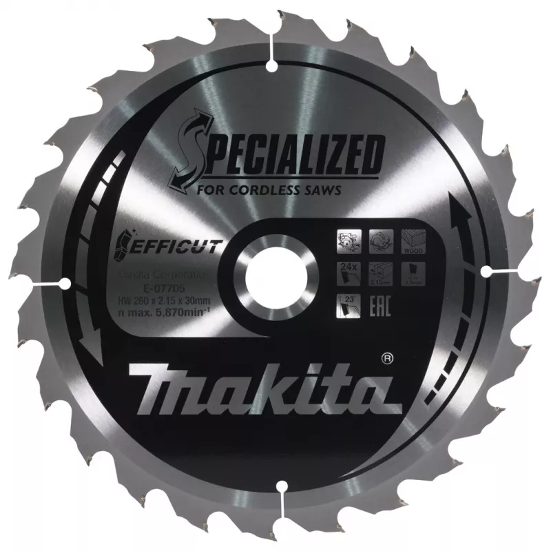 Makita Efficut diskinis pjūklas 26 cm 1 vnt.
