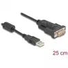 DeLOCK adapteris USB 2.0 Type-A į RS-232 nuoseklųjį prievadą D-Sub 9 kontaktų kištukas 0,25 m