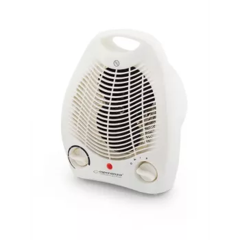 Elektrinis patalpų šildytuvas ESPERANZA EHH011 1000/2000 W, baltas, reguliuojamas termostatas, sukamasis valdymas