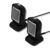 Fiksuotas 1D/2D brūkšninių kodų skaitytuvas QOLTEC 50864, LED jutiklis, USB laidinis, juodas, 145×85×80 mm