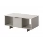 Kavos staliukas cama meble ALMA 100×55×55 cm, stačiakampis smėlio spalvos stalviršis, kašmyro apdaila