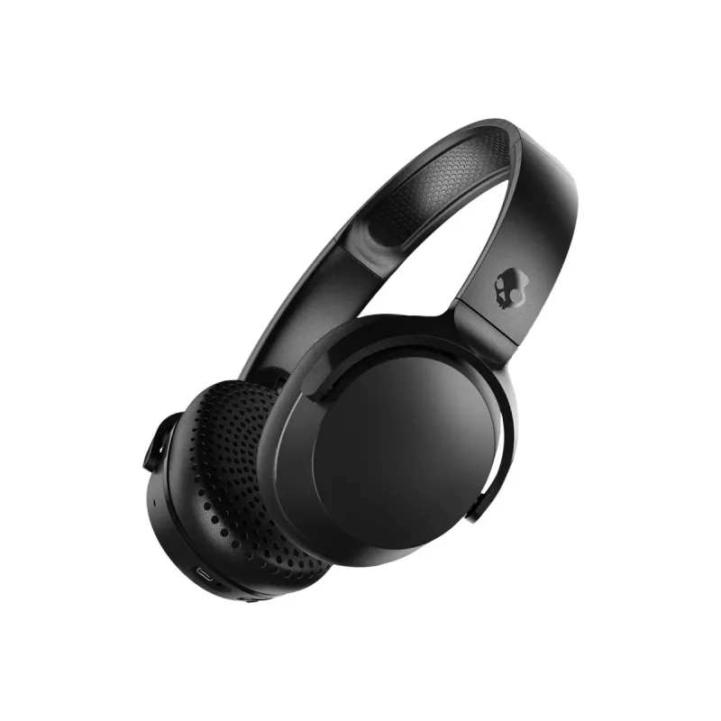 Skullcandy Riff Wireless 2 ausinės, uždedamos ant ausų, įmontuotas mikrofonas, 3,5 mm, USB, juodos, belaidis ryšys