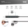 USB Hub, Digitus, DA-70235, 4 prievadų, USB 3.2 Gen 1, A tipo ir C tipo, 12000 Mbit/s