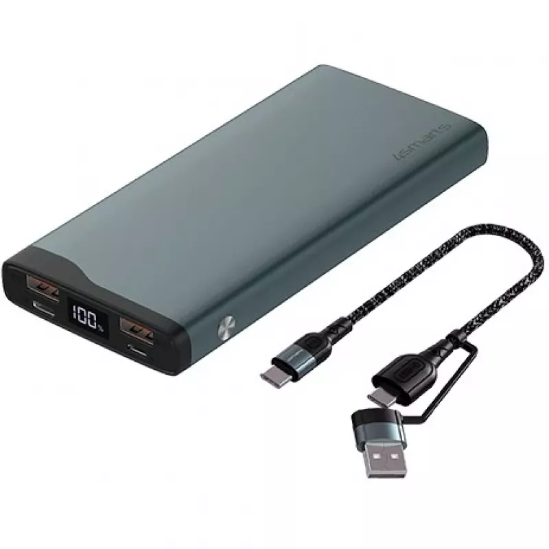4Smarts išorinė baterija VoltHub Pro 10000mAh 22.5W su Quick Charge, PD gunmetal *Select Edition*