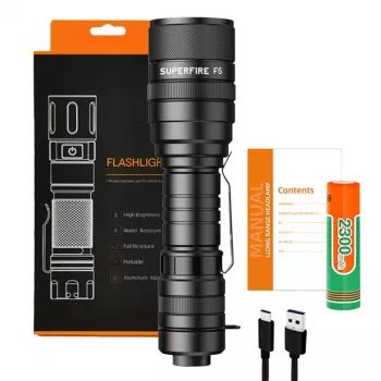 Superfire F5 žibintuvėlis, 1100 lm, USB