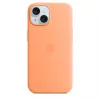 Apple iPhone 15 Silicone Case with MagSafe - Oranžinė Sorbet