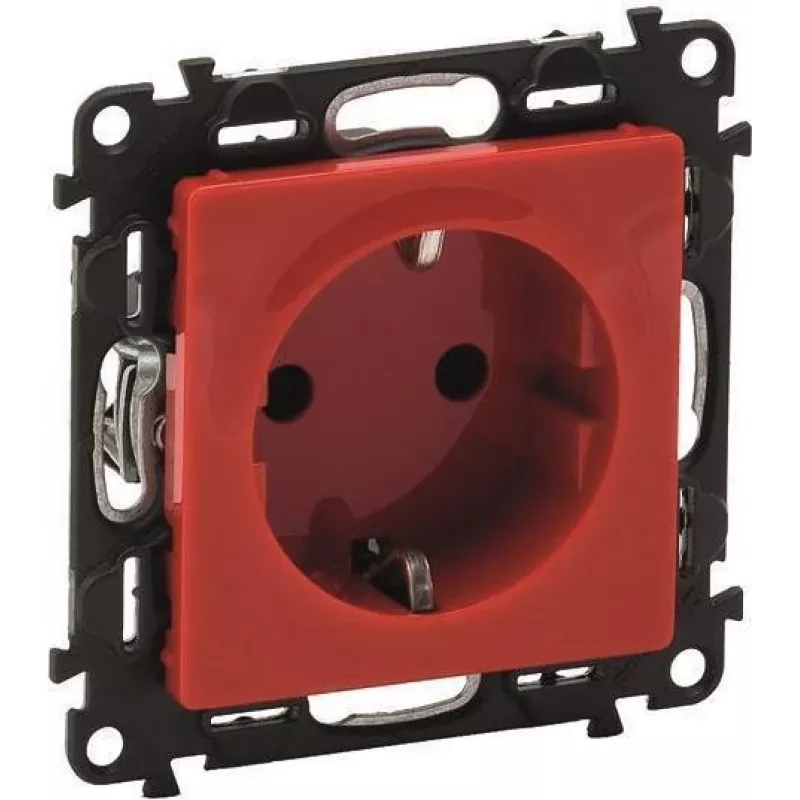 Legrand 753129 Schuko lizdas su padidinta apsauga nuo prisilietimo Valena Life raudonas (753129)