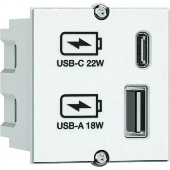 Kištukinis lizdas Bachmann 917.2271 su USB A ir USB C 22W išvestimi, kelių lizdų maitinimo ilgintuvas