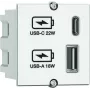 Kištukinis lizdas Bachmann 917.2271 su USB A ir USB C 22W išvestimi, kelių lizdų maitinimo ilgintuvas