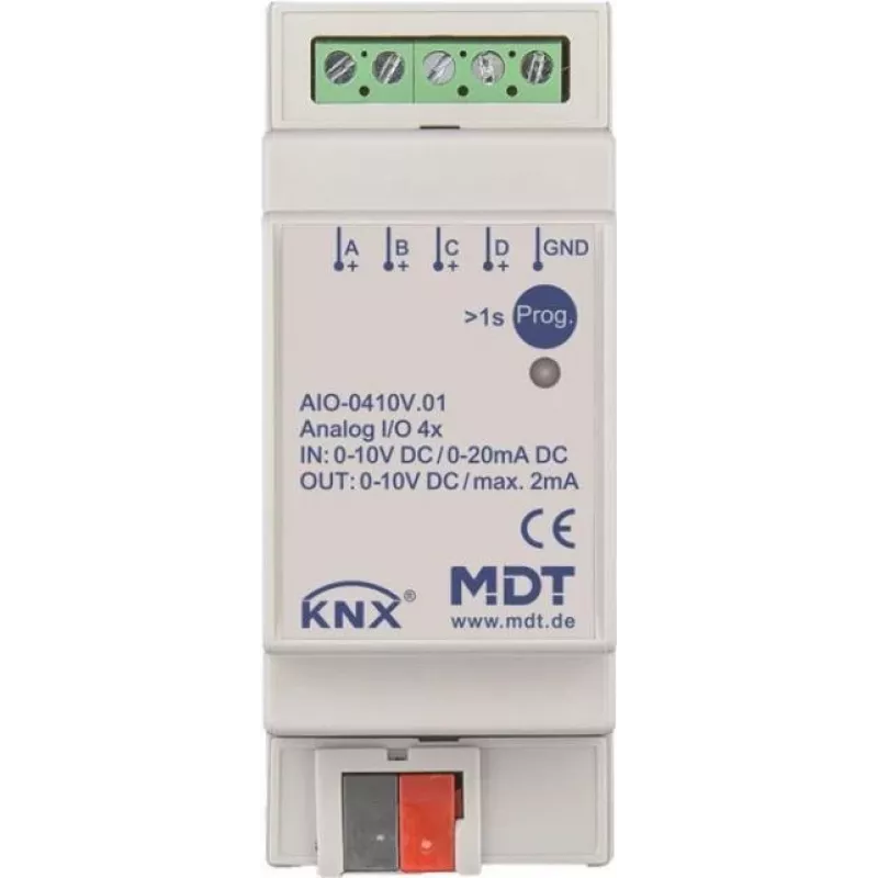 MDT AIO-0410V.01 perjungimo pavara 4 krypčių, 2TE, REG, 0-10V (AIO-0410V.01)
