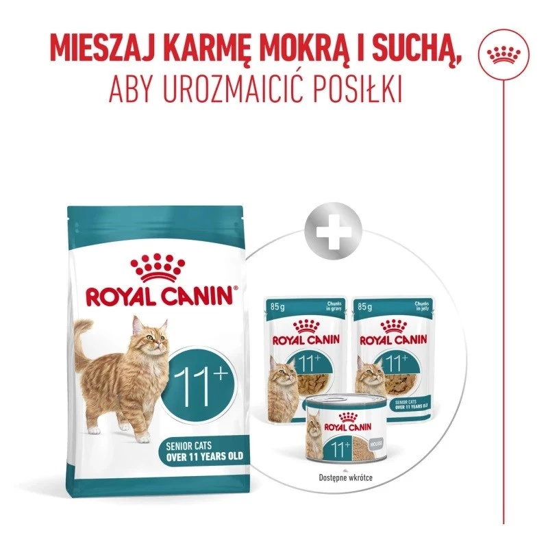 Sausas kačių maistas Royal Canin FHN Ageing 11+ 2 kg — paukštiena, 30% baltymų, sąnarių ir inkstų palaikymas