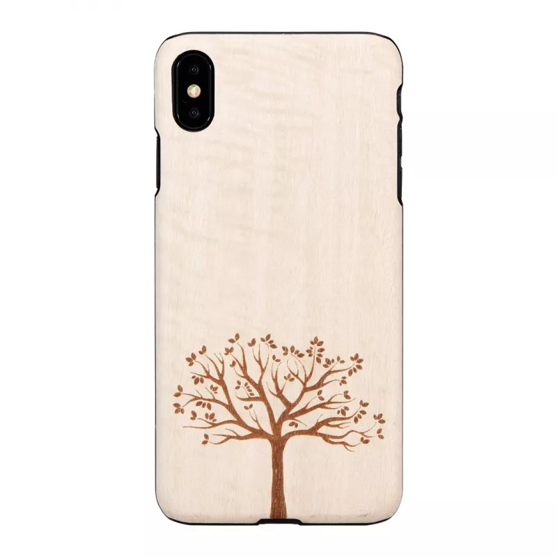 man and wood telefono dėklas, skirtas iPhone XS Max — obels mediena, juoda