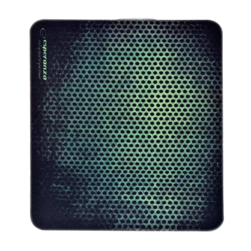 Pelės kilimėlis ESPERANZA EGP102G — žaidimų guminis kilimėlis 300×240 mm, 3 mm, žalias/juodas, neslidus