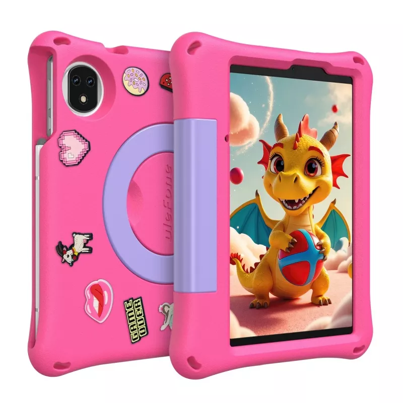 Planšetė UleFone Tab A9 Pro Kids — 4 GB RAM, 128 GB saugykla, LTE, rožinė