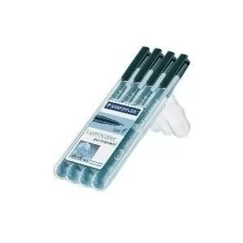 Nuolatinis žymeklis Staedtler Lumocolor 318-9WP4HZ — juodas, atsparus vandeniui antgalis