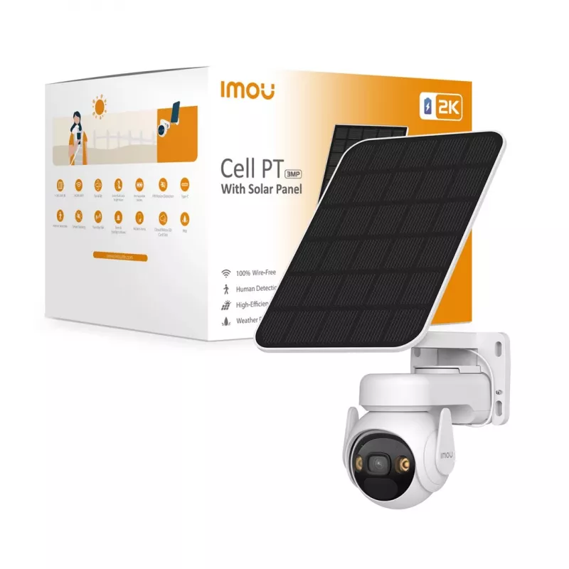 Imou Cell PT Solar Kit Dome IP apsaugos kamera Lauko 2304 x 1296 pikseliai Siena